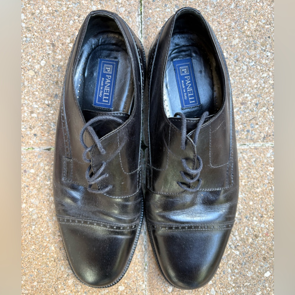 Men's Classic Black Oxfords (Made in Italy)